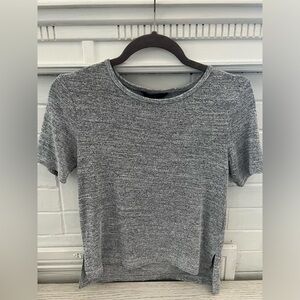 Banana Republic XXS petite short sleeve black marl shirt